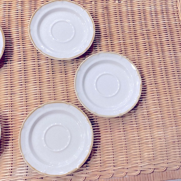 Vintage Set of 7 “The Classics” Stoneware Saucers by Hearthside Dessert Plate 6" - Picture 10 of 10